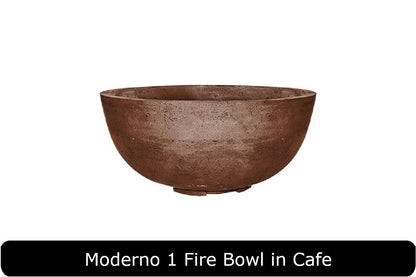 Moderno 1 Fire Bowl in Cafe Concrete Finish