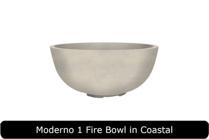 Moderno 1 Fire Bowl in Coastal Concrete Finish