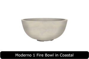 Moderno 1 Fire Bowl in Coastal Concrete Finish