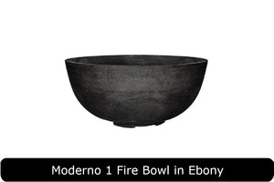 Moderno 1 Fire Bowl in Ebony Concrete Finish