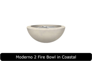 Moderno 2 Fire Bowl in Coastal Concrete Finish