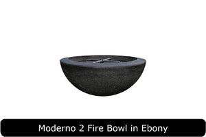 Moderno 2 Fire Bowl in Ebony Concrete Finish
