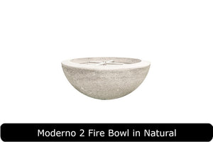 Moderno 2 Fire Bowl in Natural Concrete Finish