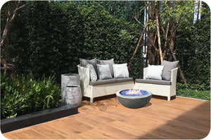 Lifestyle Image of the Moderno 2 Concrete Fire Bowl