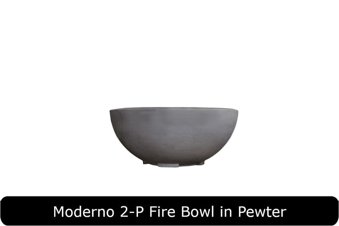 Moderno 2-P Fire Bowl in Pewter Concrete Finish