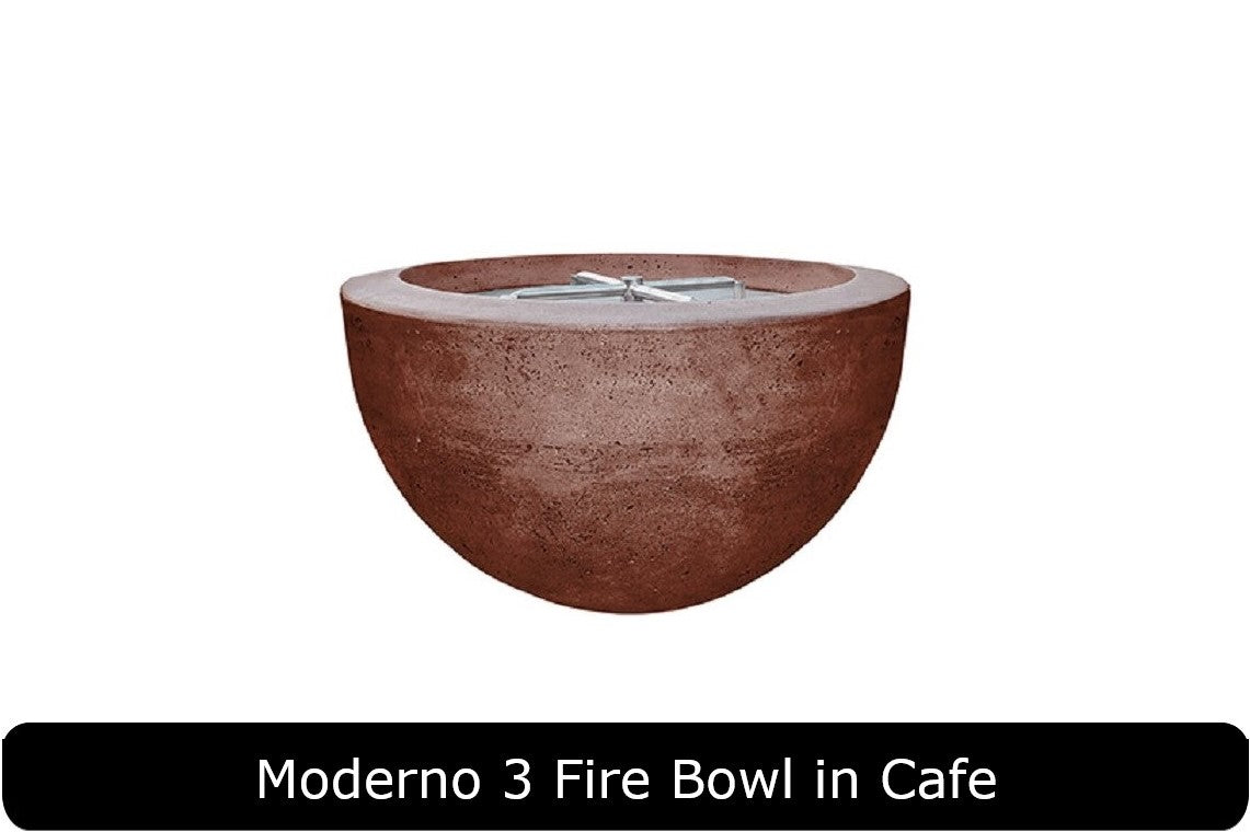 Moderno 3 Fire Bowl in Cafe Concrete Finish