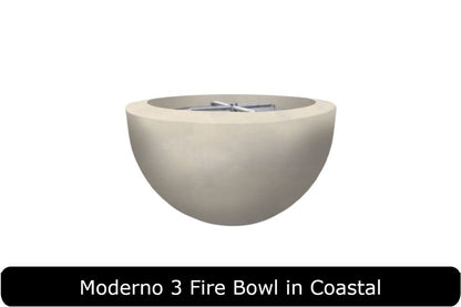 Moderno 3 Fire Bowl in Coastal Concrete Finish