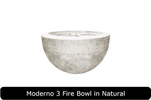 Moderno 3 Fire Bowl in Natural Concrete Finish