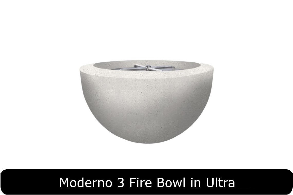 Moderno 3 Fire Bowl in Ultra Concrete Finish