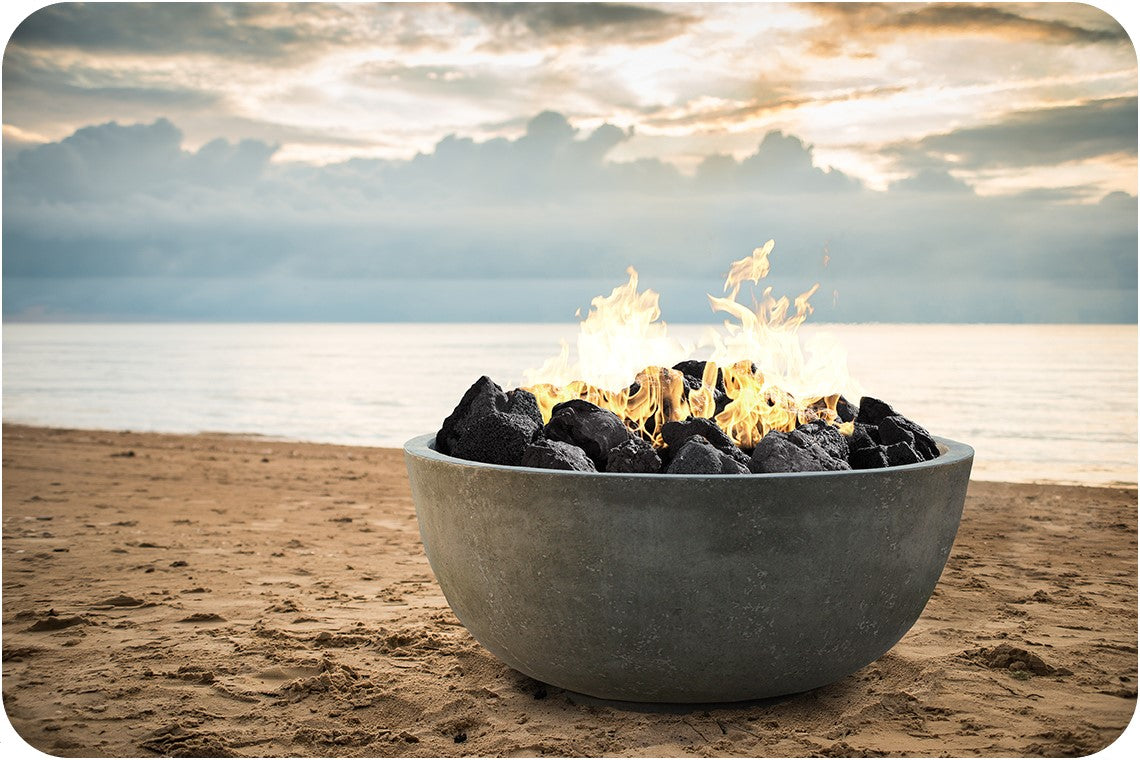 Lifestyle Image of the Moderno 1 Concrete Fire Bowl