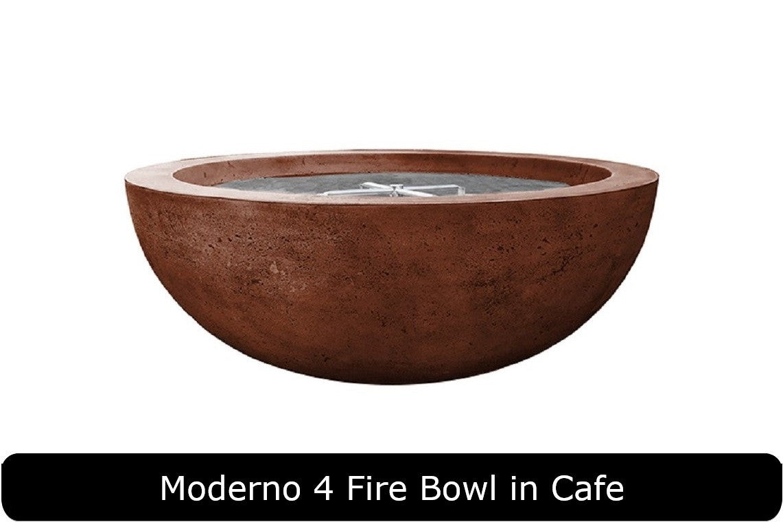 Moderno 4 Fire Bowl in Cafe Concrete Finish