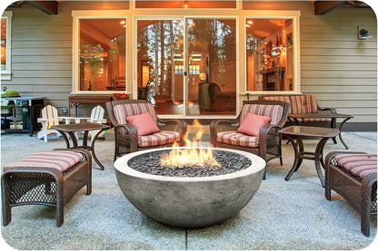 Lifestyle Image of the Moderno 4 Concrete Fire Bowl