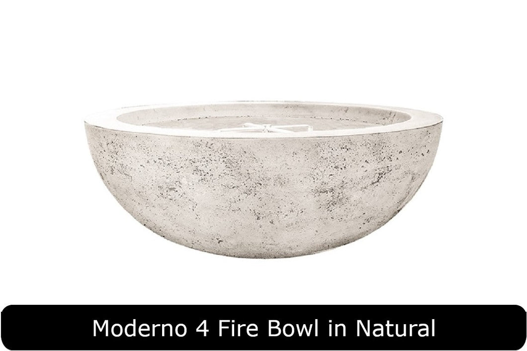 Moderno 4 Fire Bowl in Natural Concrete Finish