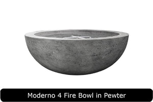 Moderno 4 Fire Bowl in Pewter Concrete Finish