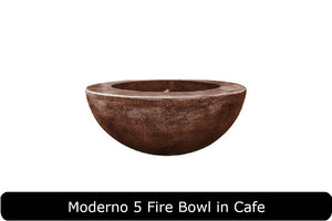 Moderno 5 Fire Bowl in Cafe Concrete Finish