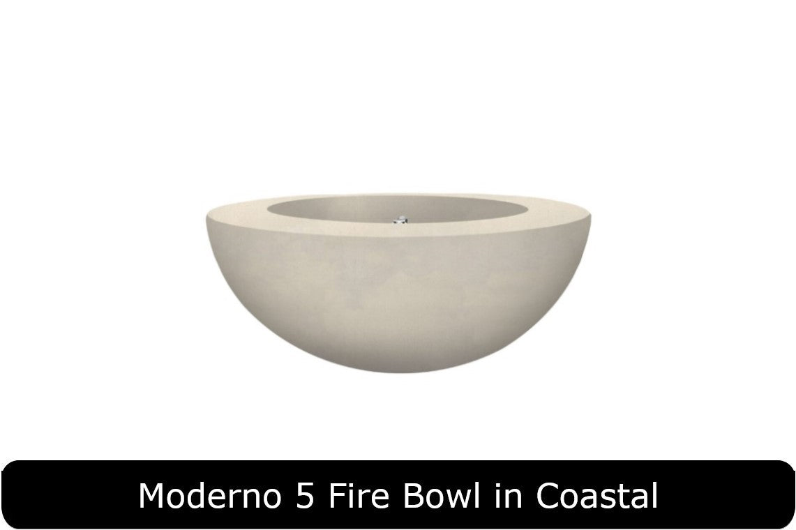 Moderno 5 Fire Bowl in Coastal Concrete Finish