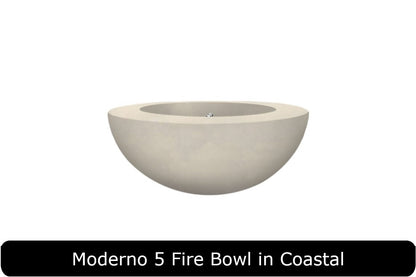 Moderno 5 Fire Bowl in Coastal Concrete Finish