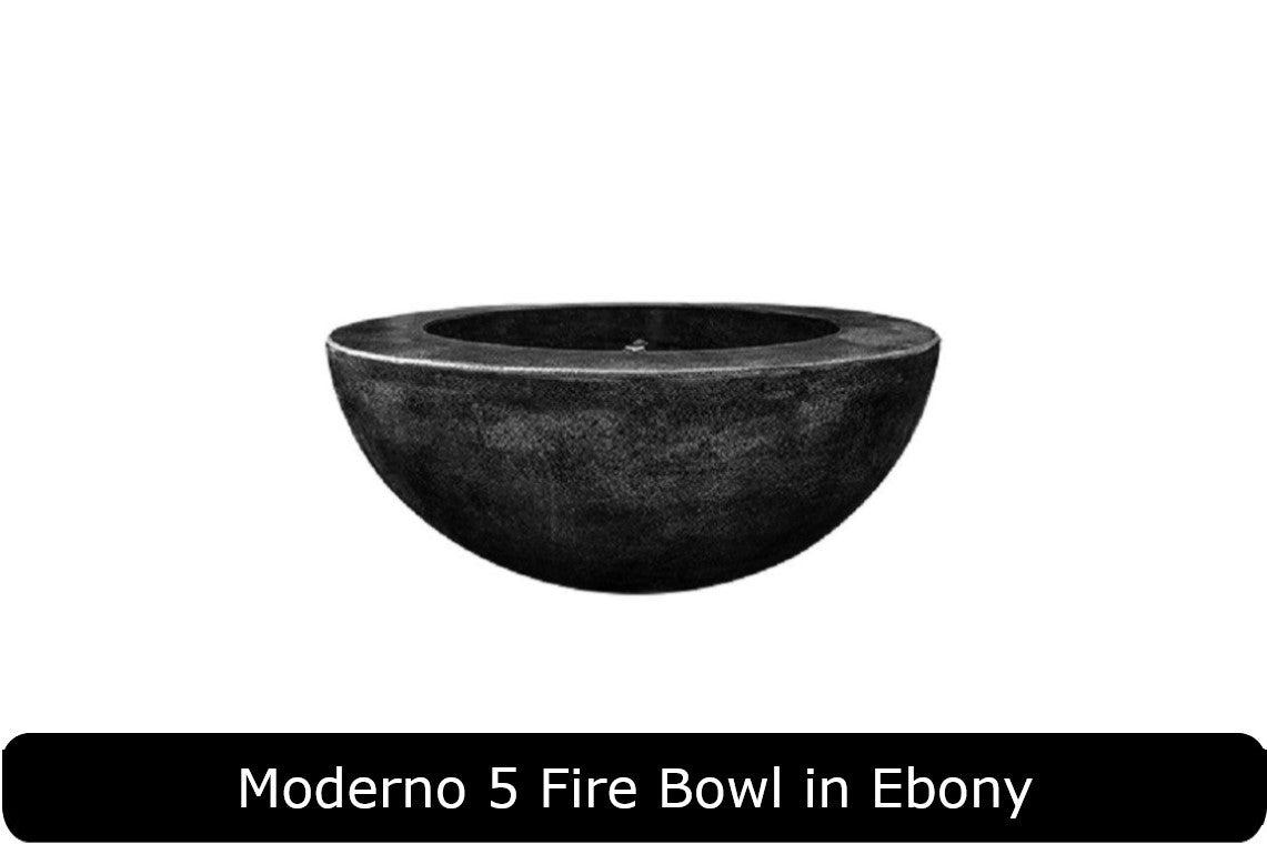 Moderno 5 Fire Bowl in Ebony Concrete Finish