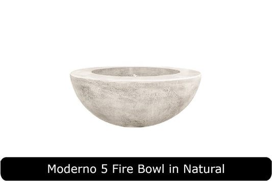 Moderno 5 Fire Bowl in Natural Concrete Finish