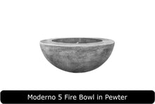 Load image into Gallery viewer, Moderno 5 Fire Bowl in Pewter Concrete Finish
