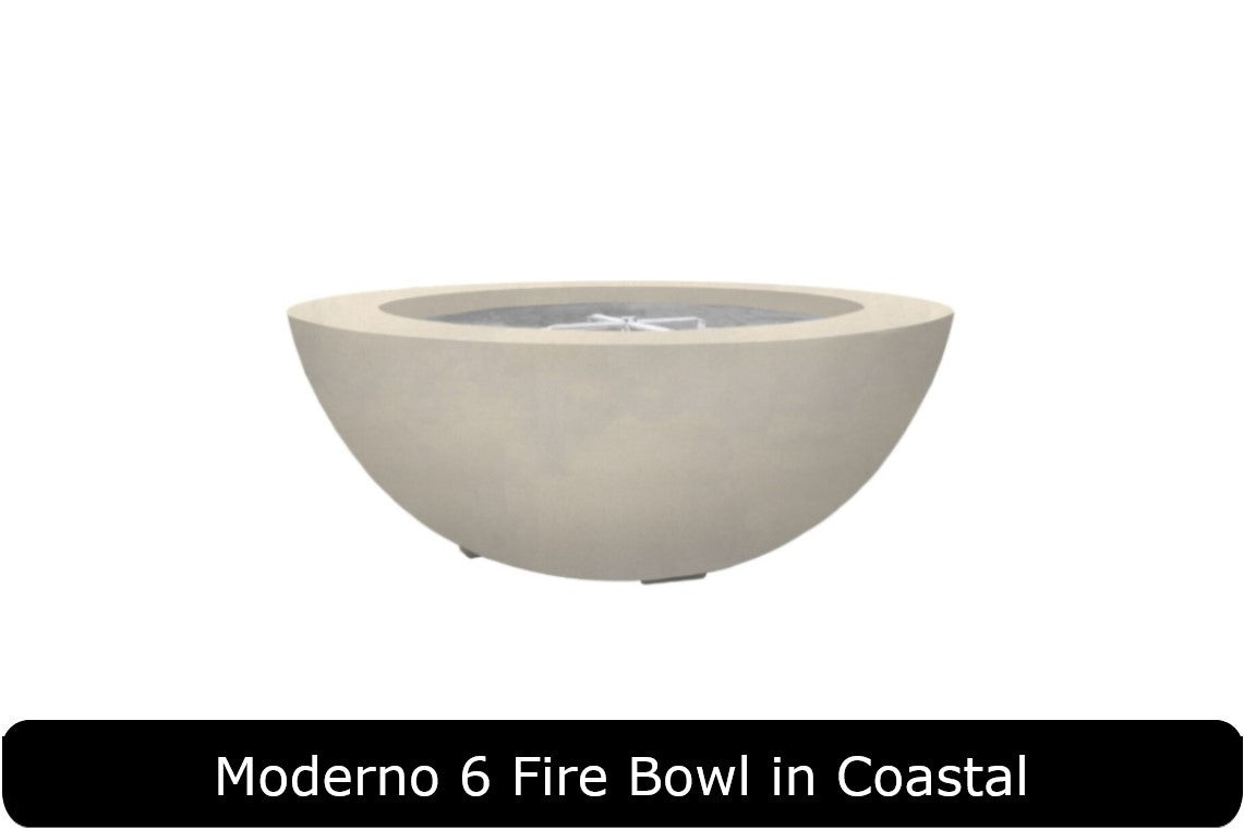 Moderno 6 Fire Bowl in Coastal Concrete Finish