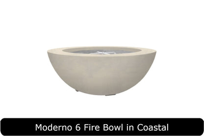 Moderno 6 Fire Bowl in Coastal Concrete Finish