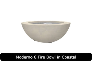 Moderno 6 Fire Bowl in Coastal Concrete Finish