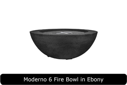 Moderno 6 Fire Bowl in Ebony Concrete Finish