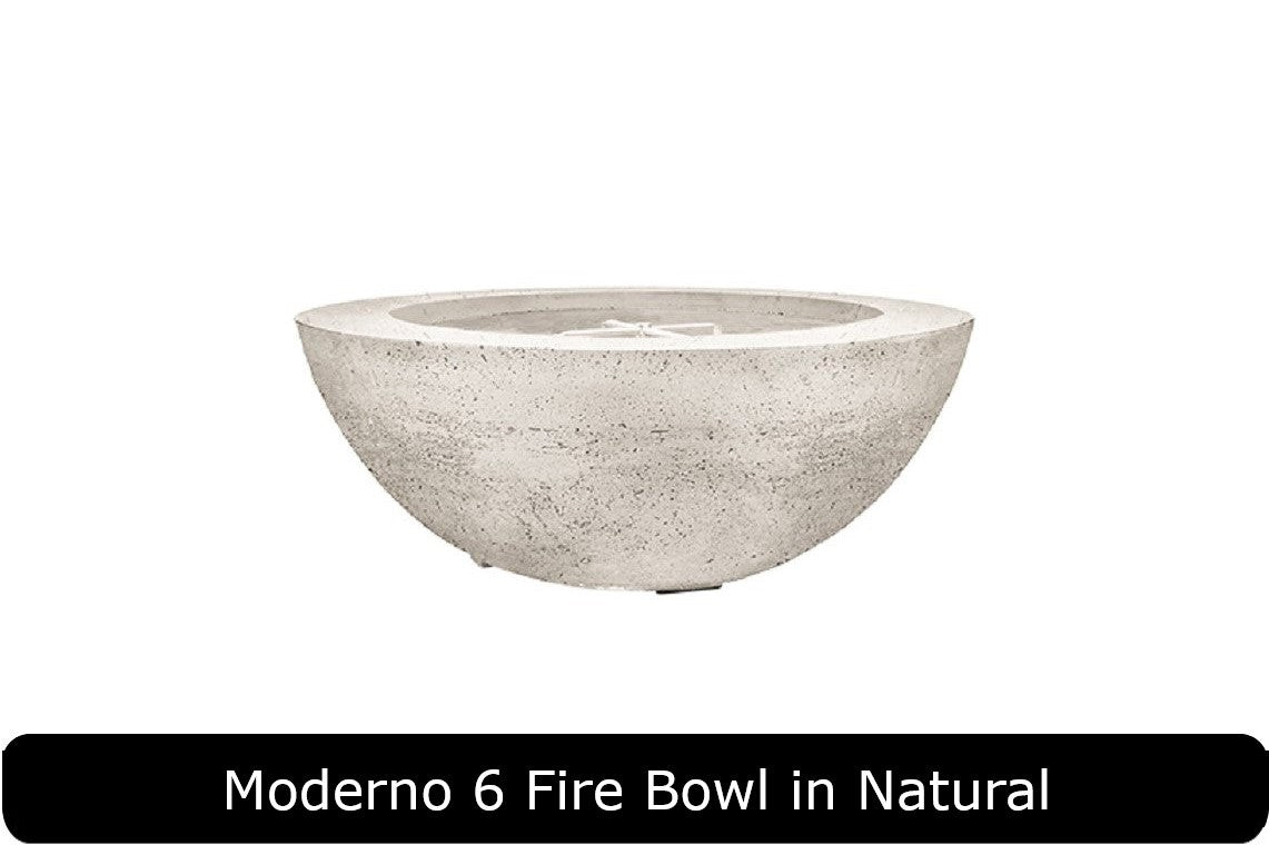 Moderno 6 Fire Bowl in Natural Concrete Finish