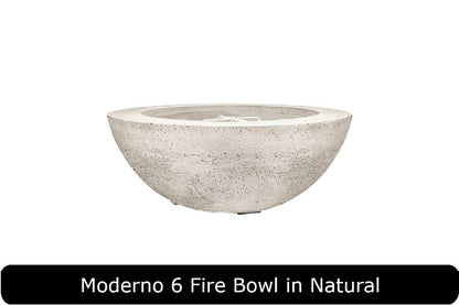 Moderno 6 Fire Bowl in Natural Concrete Finish