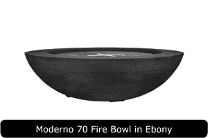 Moderno 70 Fire Bowl in Ebony Concrete Finish