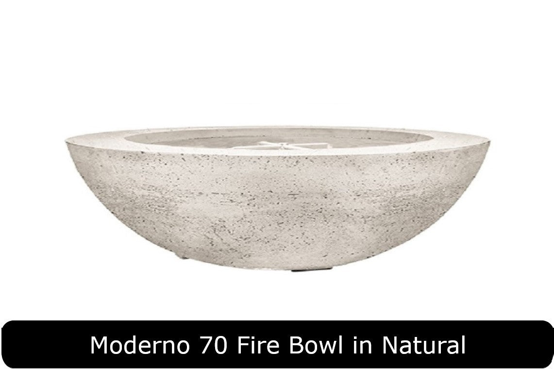 Moderno 70 Fire Bowl in Natural Concrete Finish