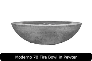 Moderno 70 Fire Bowl in Pewter Concrete Finish