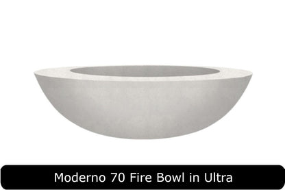 Moderno 70 Fire Bowl in Ultra Concrete Finish