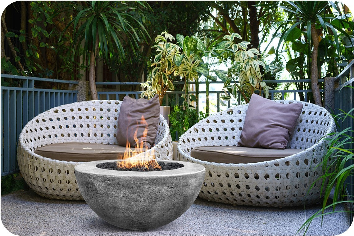 Lifestyle Image of the Moderno 8 Concrete Fire Bowl