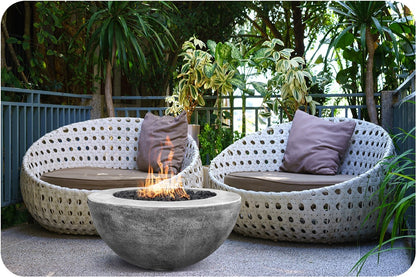 Lifestyle Image of the Moderno 8 Concrete Fire Bowl