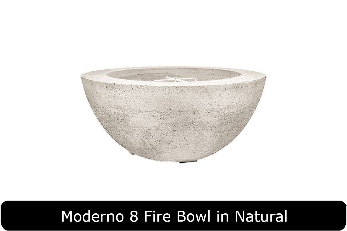 Moderno 8 Fire Bowl in Natural Concrete Finish