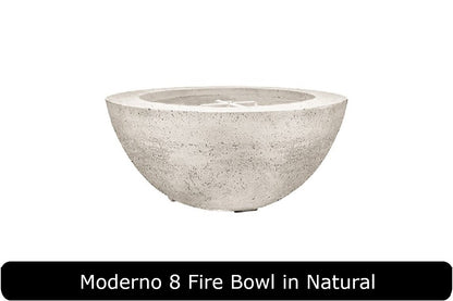 Moderno 8 Fire Bowl in Natural Concrete Finish