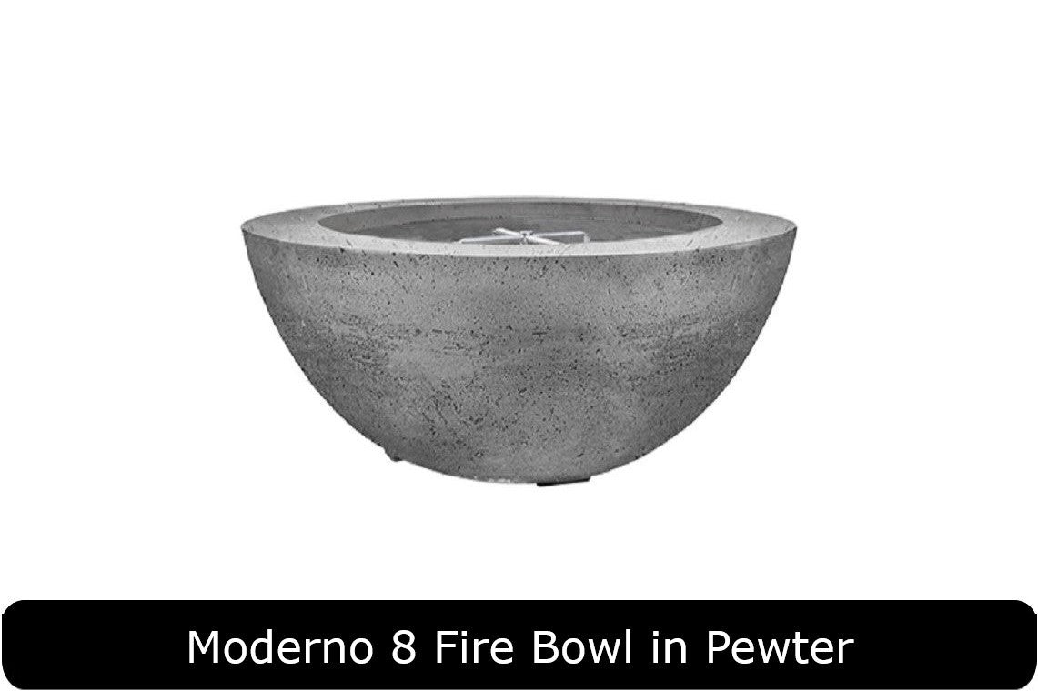 Moderno 8 Fire Bowl in Pewter Concrete Finish