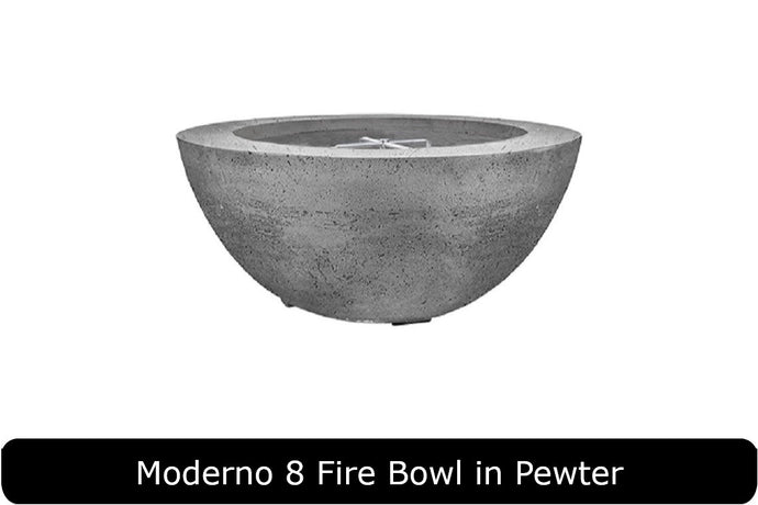 Moderno 8 Fire Table in Pewter Concrete Finish