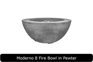 Moderno 8 Fire Bowl in Pewter Concrete Finish