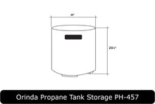 Load image into Gallery viewer, Orinda Propane Tank Storage Dimensions
