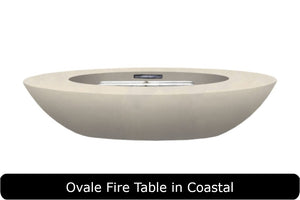 Ovale Fire Table in Coastal Concrete Finish