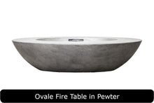 Load image into Gallery viewer, Ovale Concrte Fire Table in Pewter Concrete Finish
