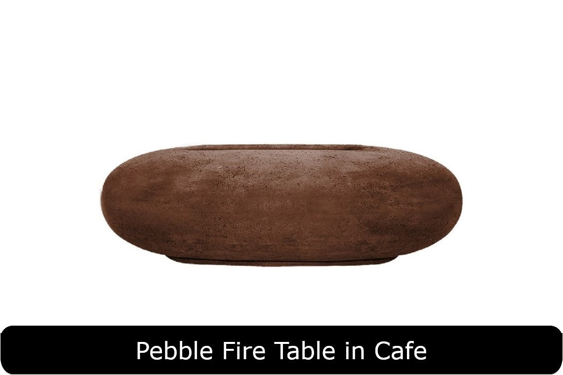 Pebble Fire Table in Cafe Concrete Finish