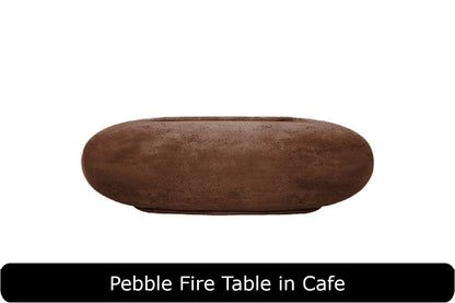 Pebble Fire Table in Cafe Concrete Finish