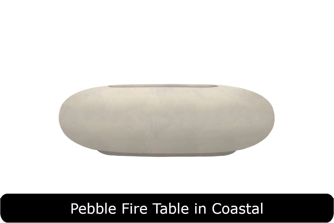 Pebble Fire Table in Coastal Concrete Finish