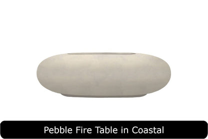 Pebble Fire Table in Coastal Concrete Finish