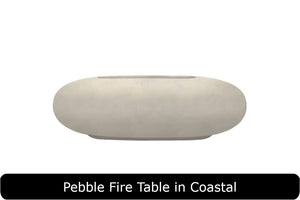 Pebble Fire Table in Coastal Concrete Finish