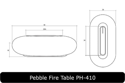 Pebble Fire Table Dimensions